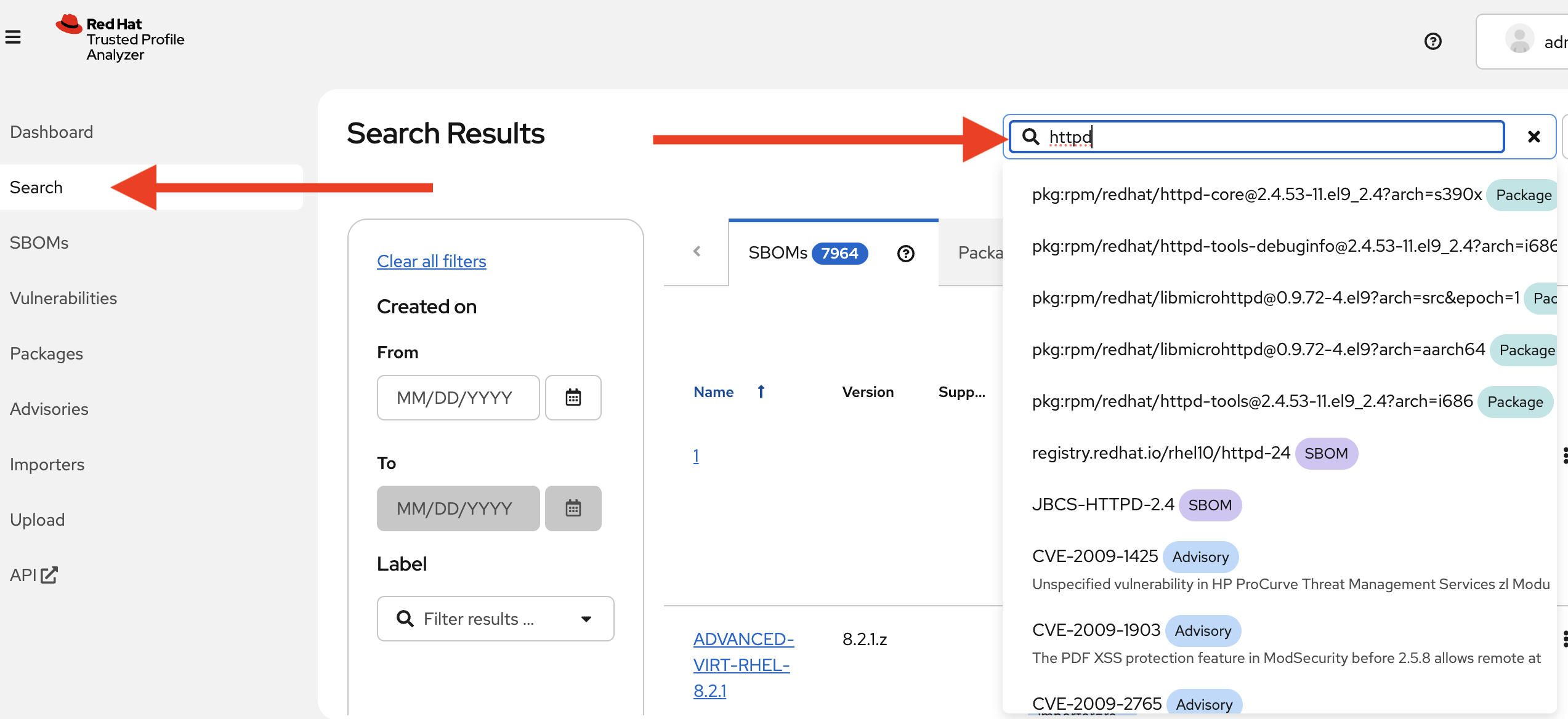 rhtpa search
