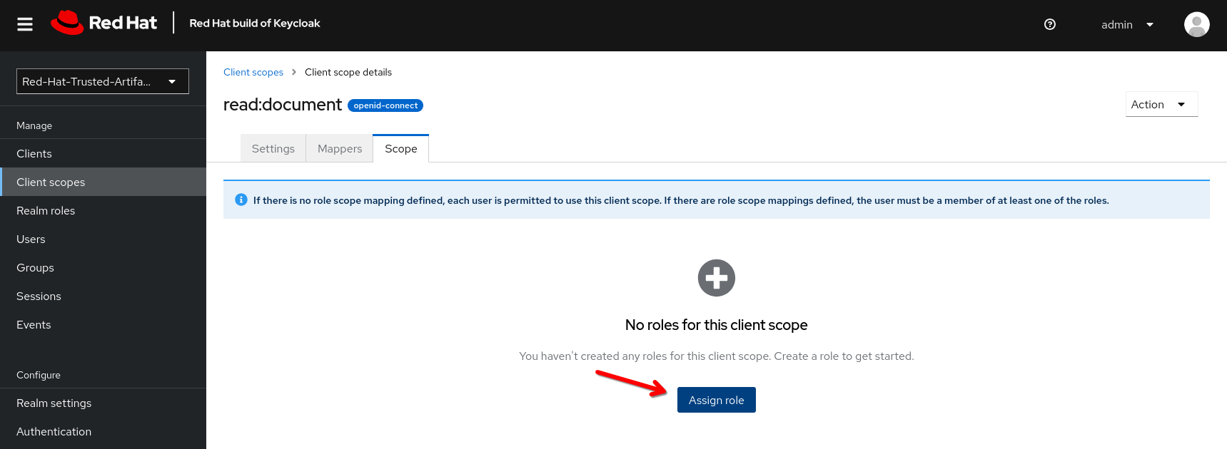 keycloak assign roles