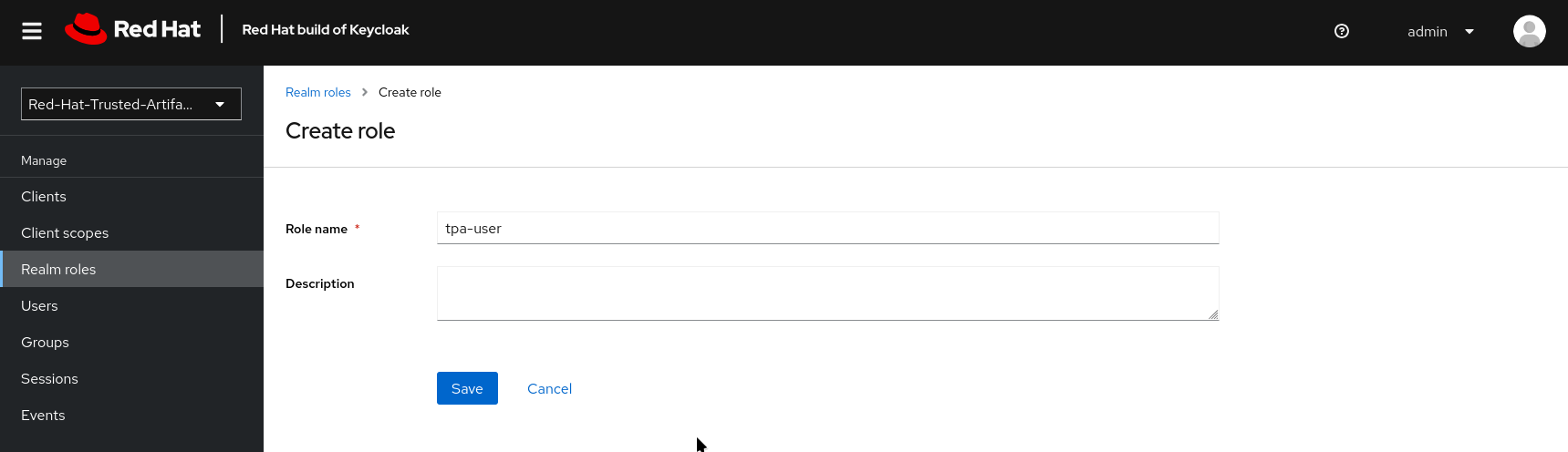 keycloak create roles
