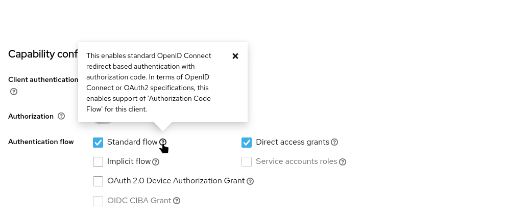 keycloak client standard flow