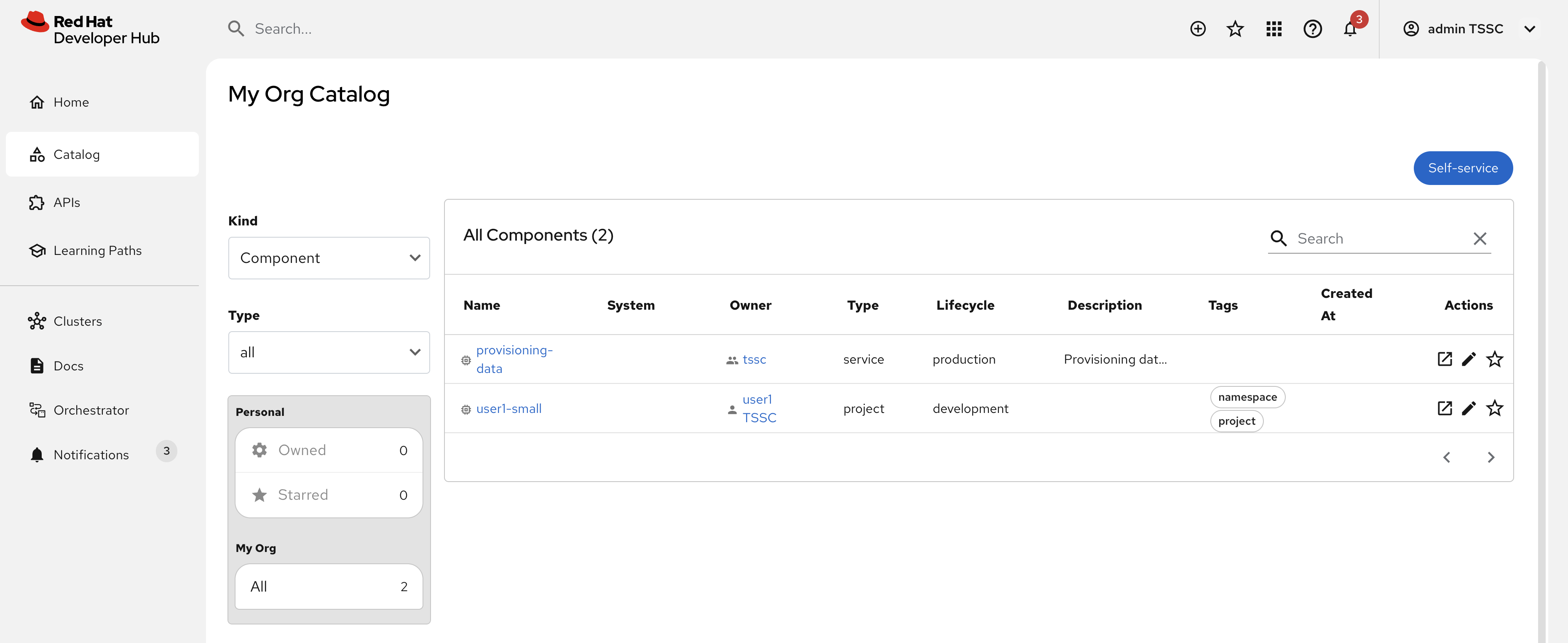 orchestrator component namespace 1