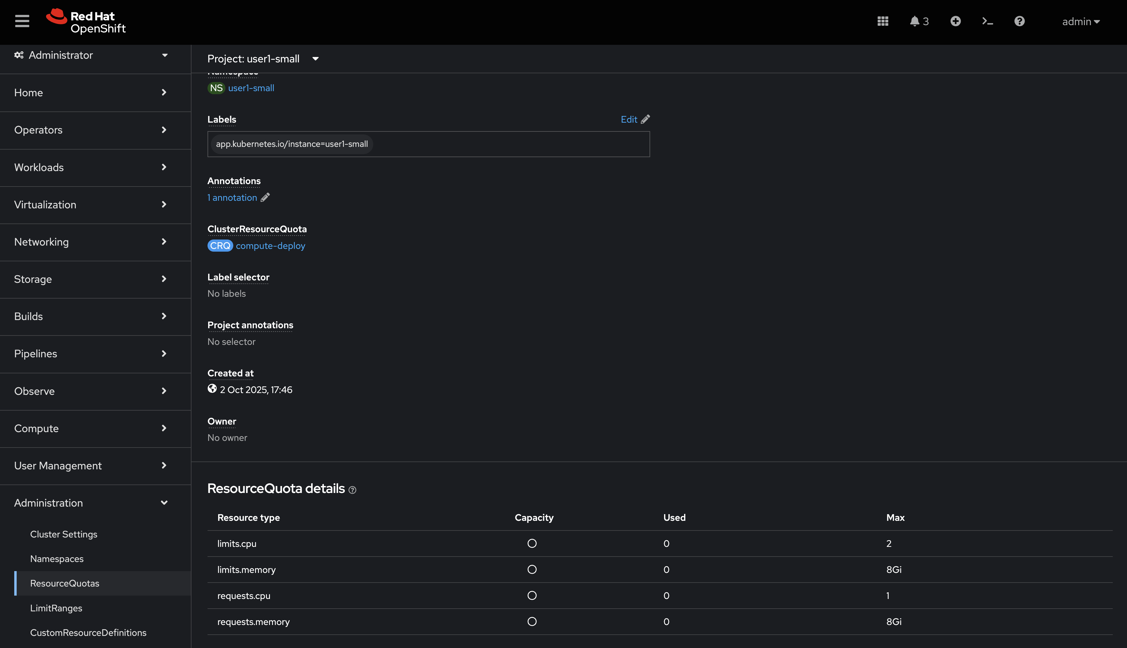 orchestrator workflow small ns quota