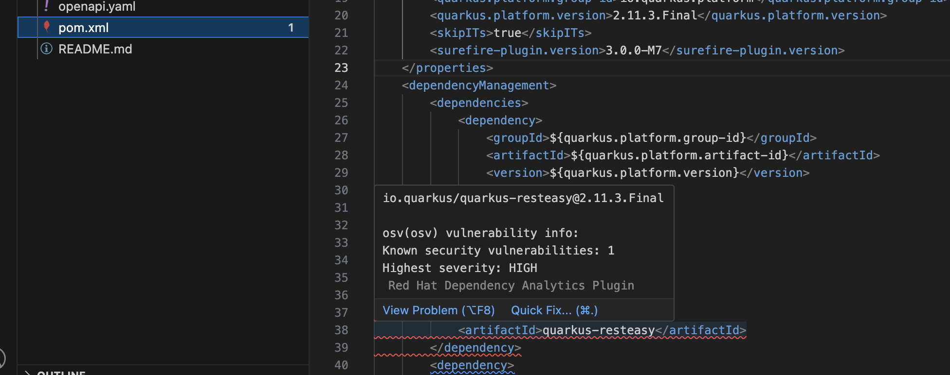 Highlighting the potential security issue