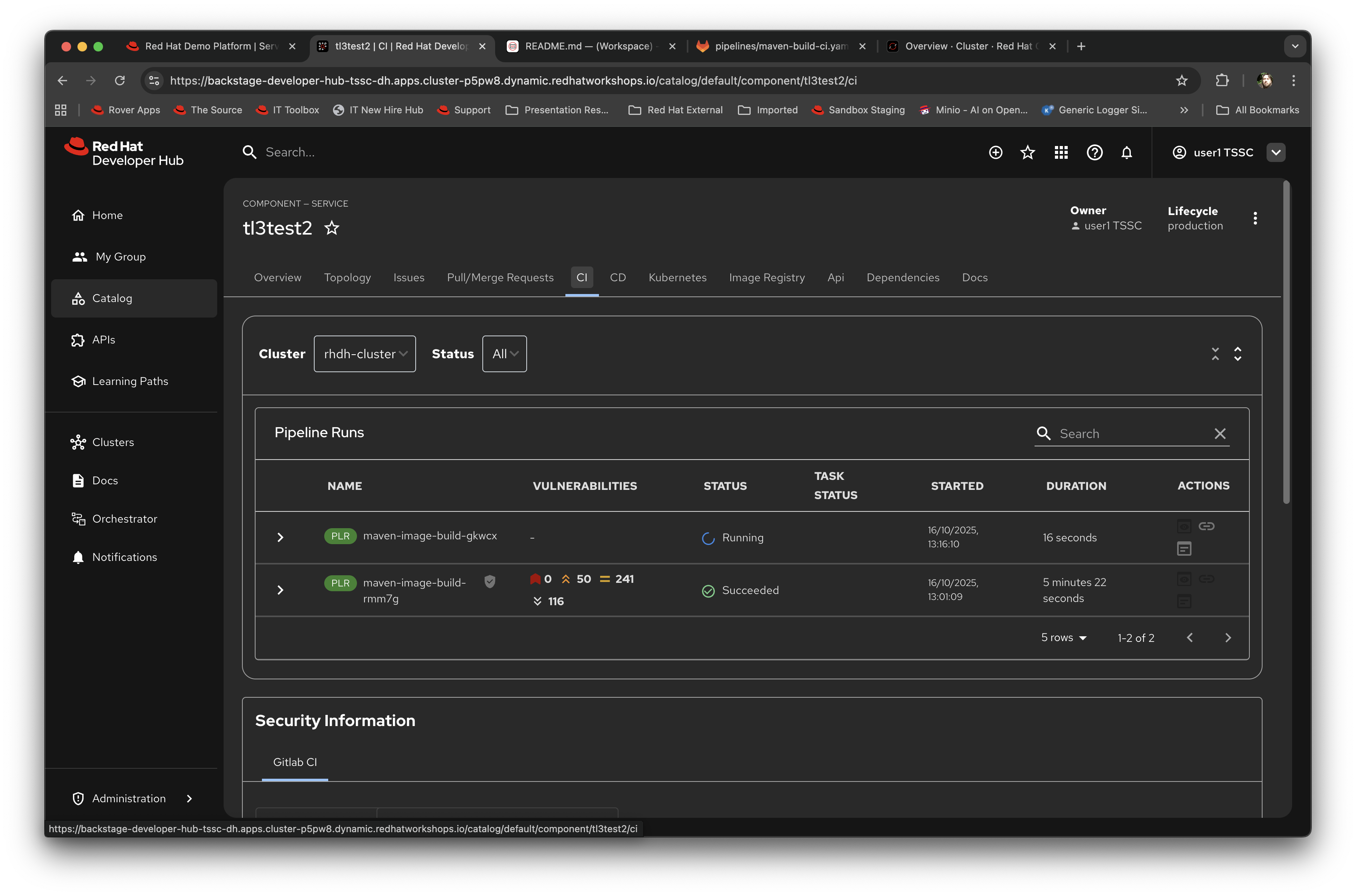 Pipeline automatically run as part of a code submit
