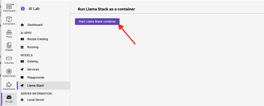 llama stack start