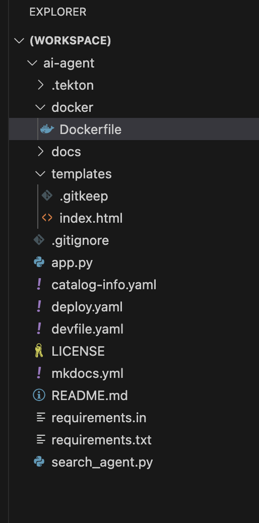 devspaces folders