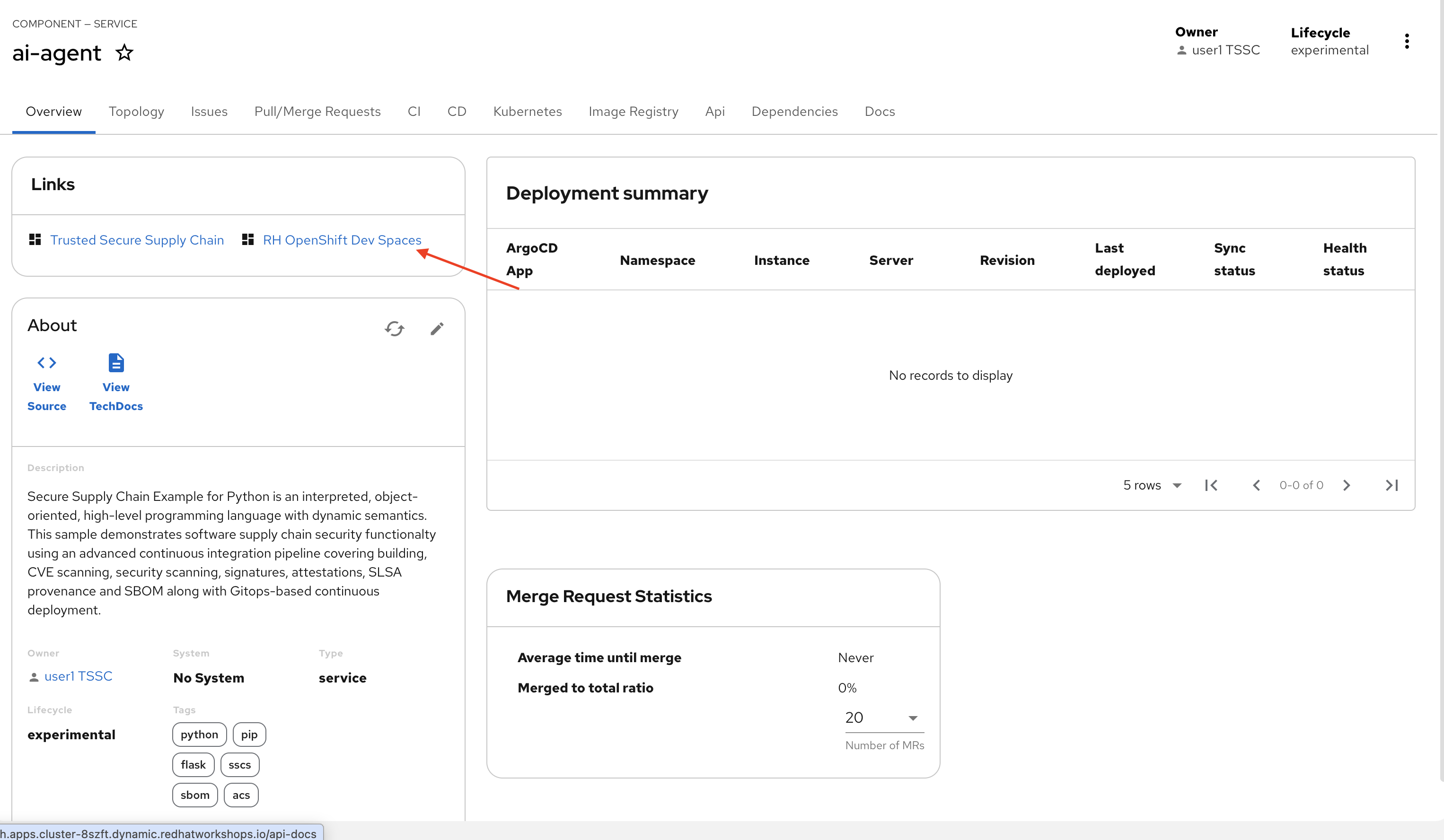rhdh devspaces click