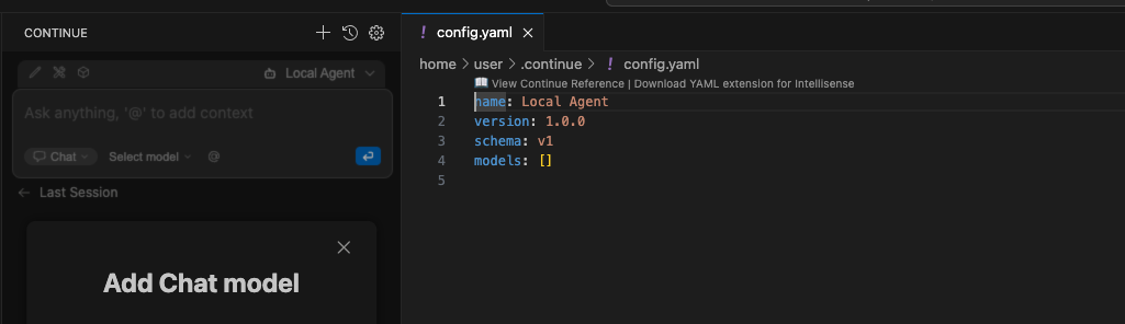 devspaces continue config yaml