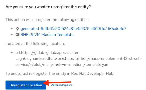 confirm unregister