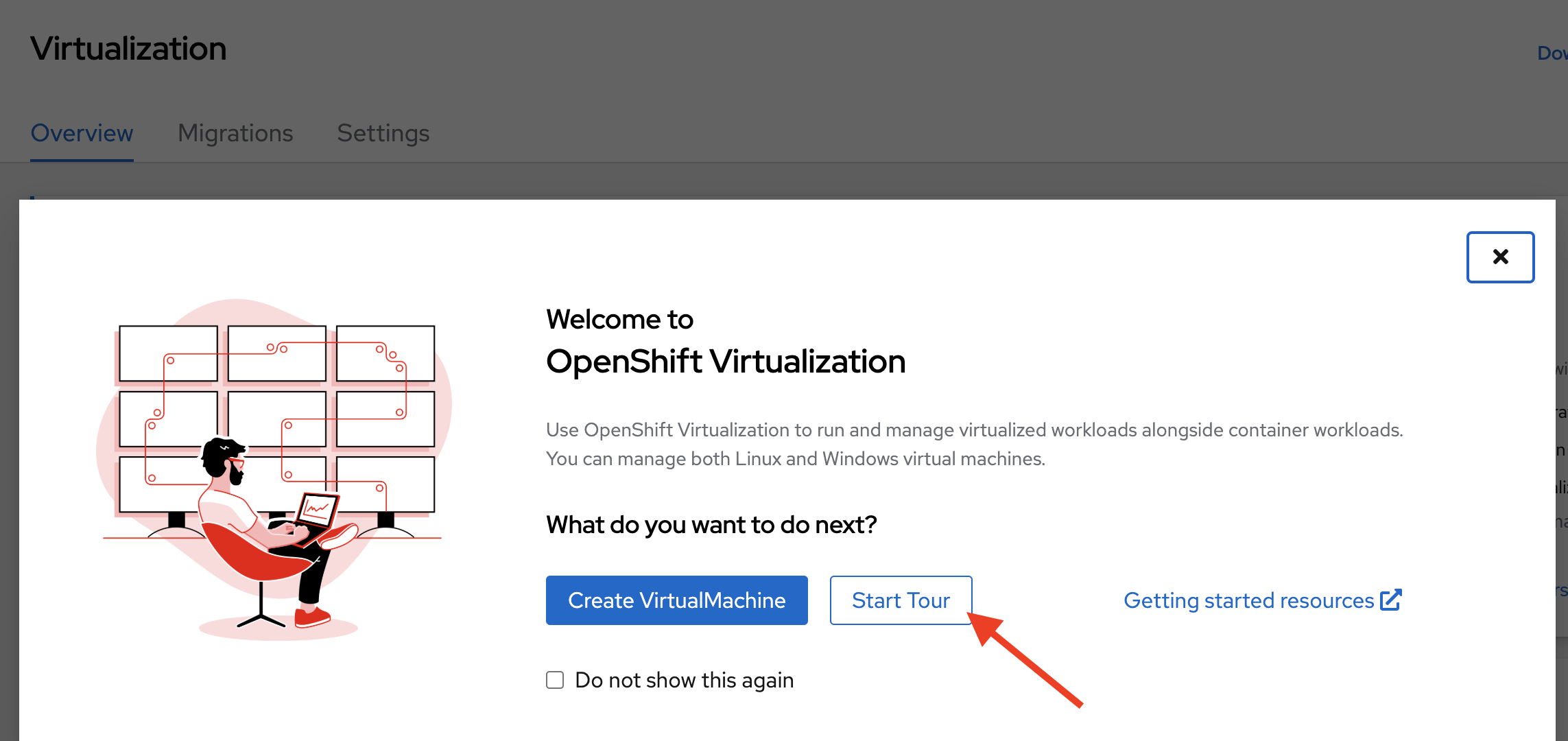 virt welcome page
