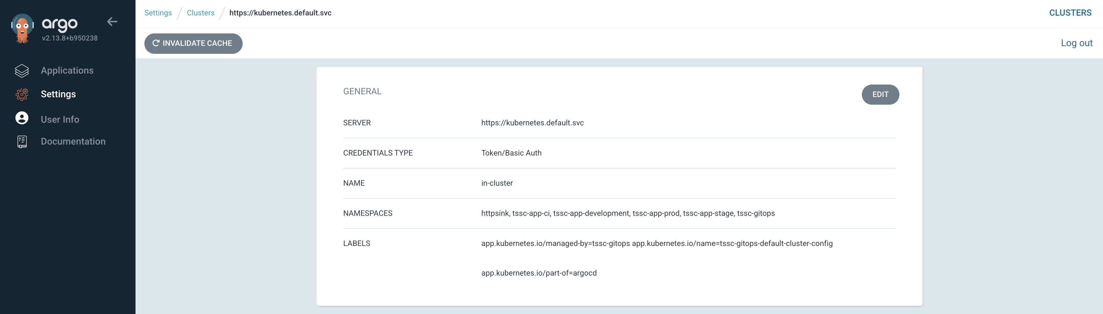 argocd cluster details