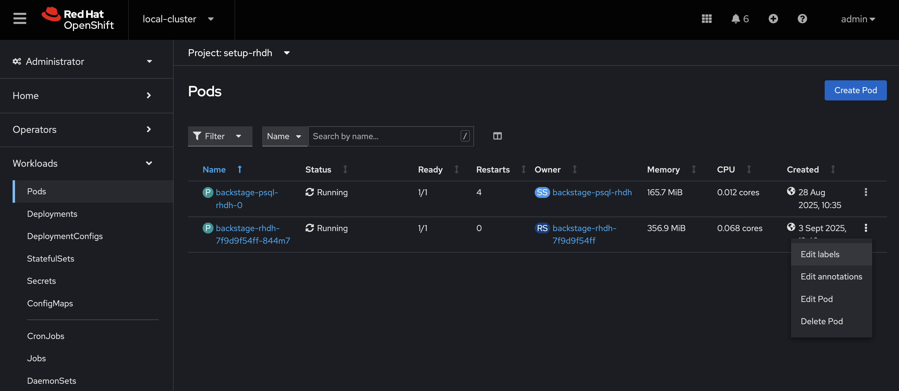 plugin cache delete pod