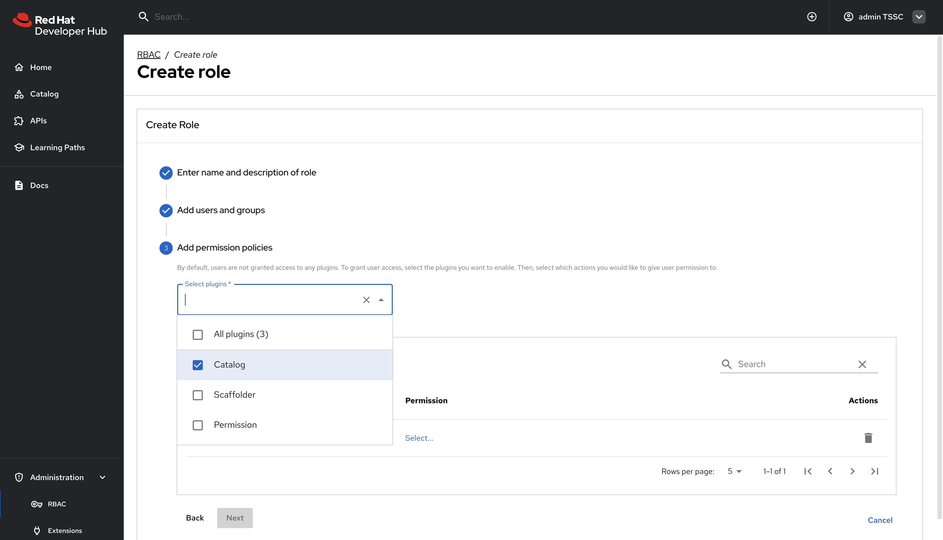 security rbac policy plugins