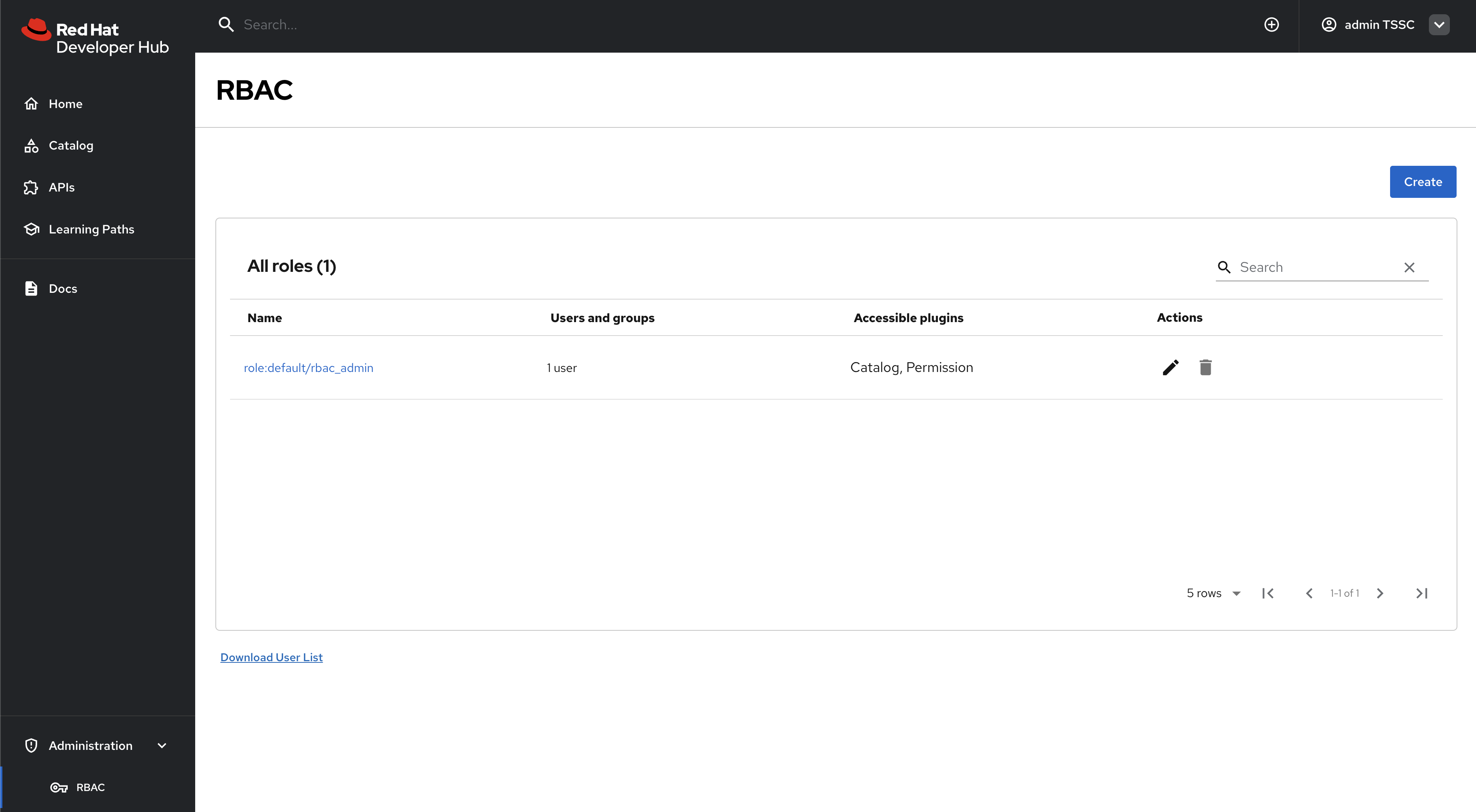 security rbac view admin