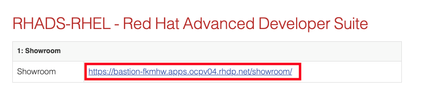rhel workshop showroom